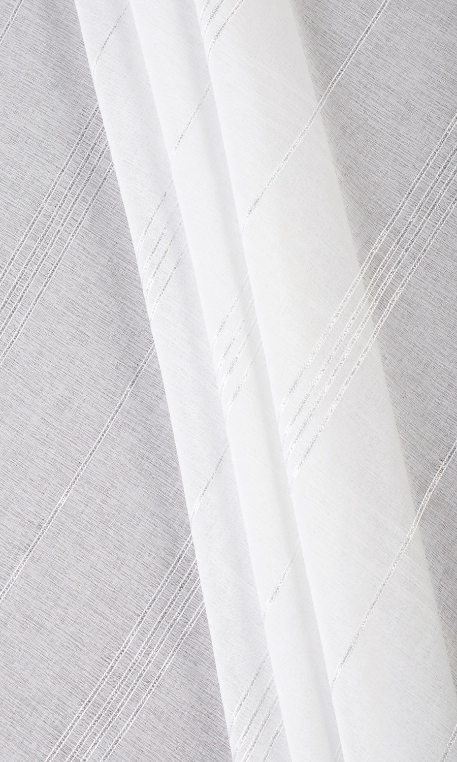 Striped Sheer Roman Blinds & Window Shades (White)