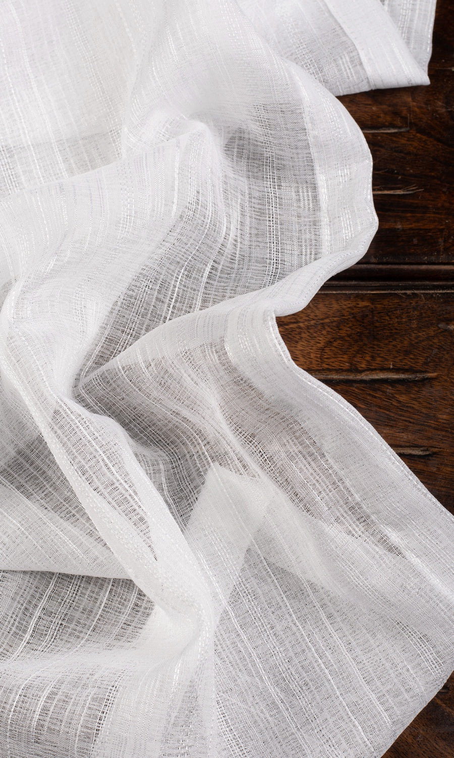 Textured Sheer Made-to-Measure Roman Blinds (White)