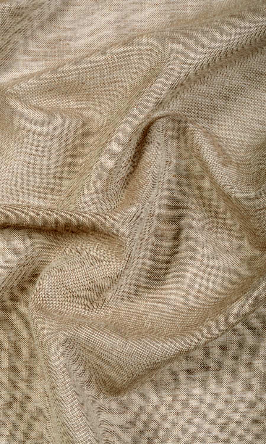 Linen Sheer Home Décor Fabric Sample (Beige/ Brown/ Umber)