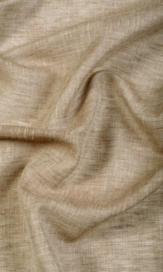 Linen Sheer Home Décor Fabric Sample (Beige/ Brown/ Umber)