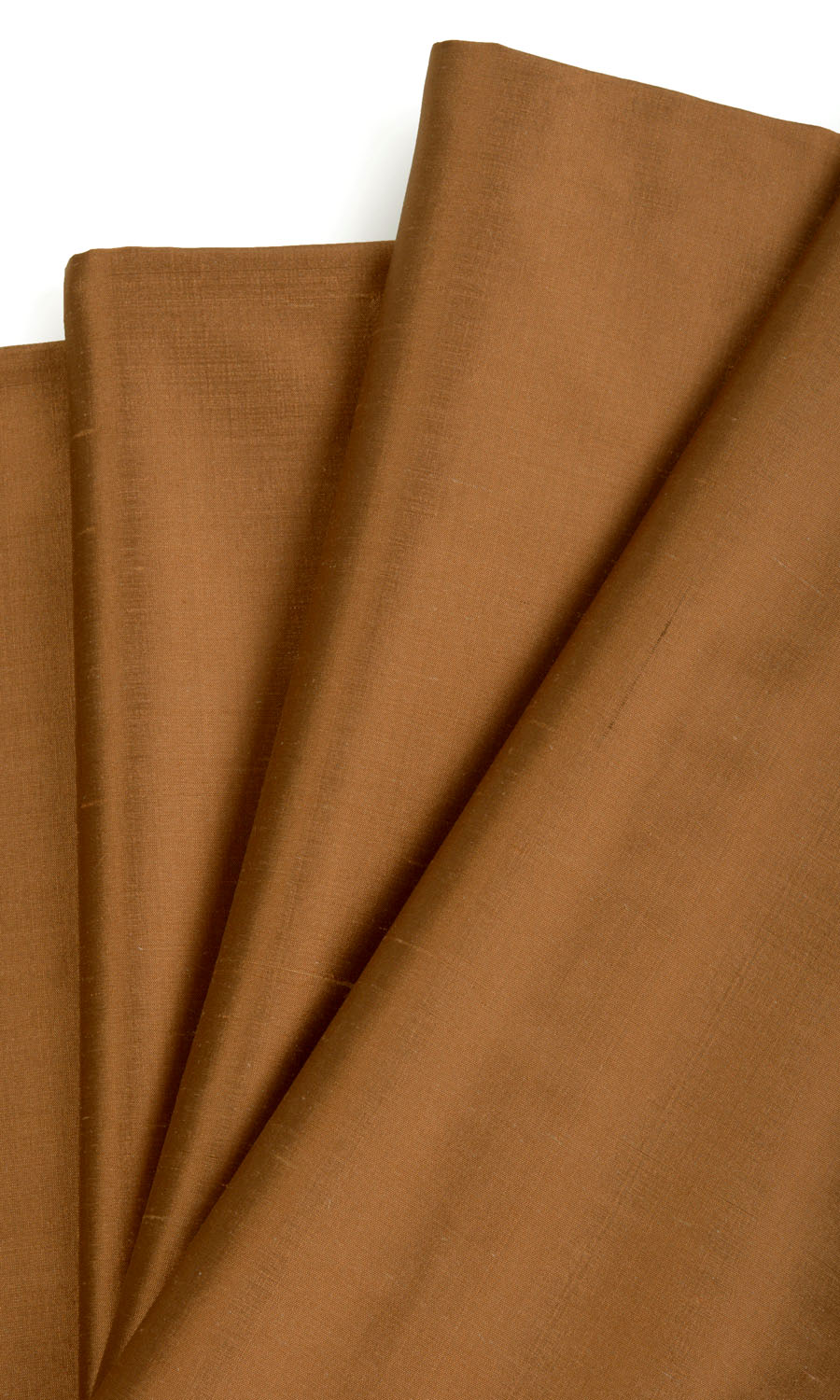 Shantung Silk Flat, Plain, Fake, Faux, European Relaxed Roman Blinds (Bronzy Orange)