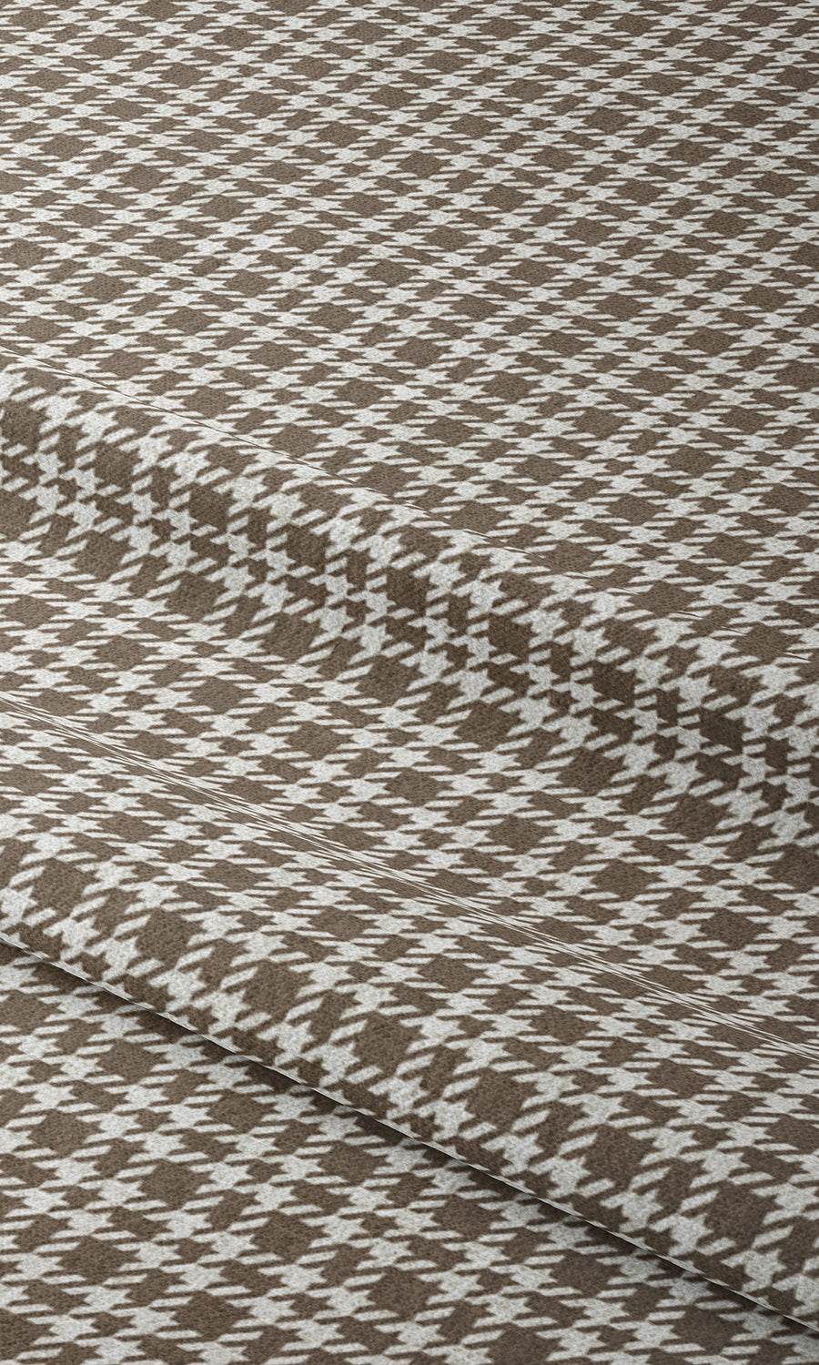 Check Patterned Flat, Plain, Fake, Faux, European Relaxed Roman Blinds (Cedar Brown)