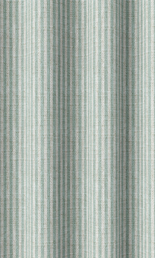 Striped Home Décor Fabric Sample (Aqua Blue/ White)