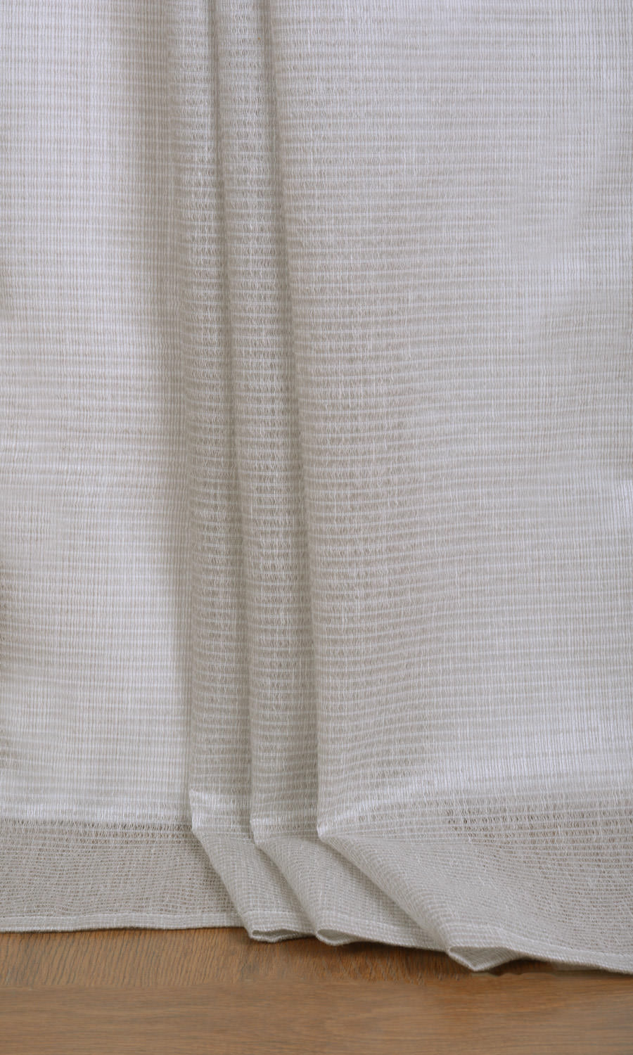 Horizontal Striped Sheer Flat, Plain, Fake, Faux, European Relaxed Roman Blinds (Grey-Beige)