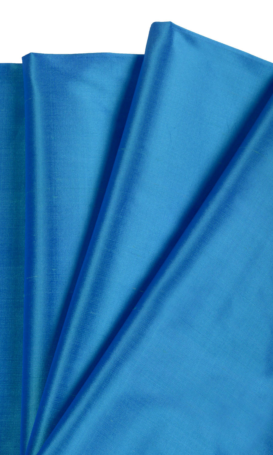 Shantung Silk Flat, Plain, Fake, Faux, European Relaxed Roman Blinds (Azure Blue)