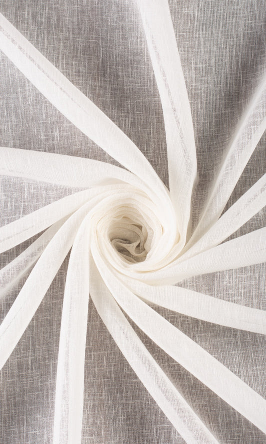 Plain Sheer Home Décor Fabric By the Metre (Cream/ Off-White)