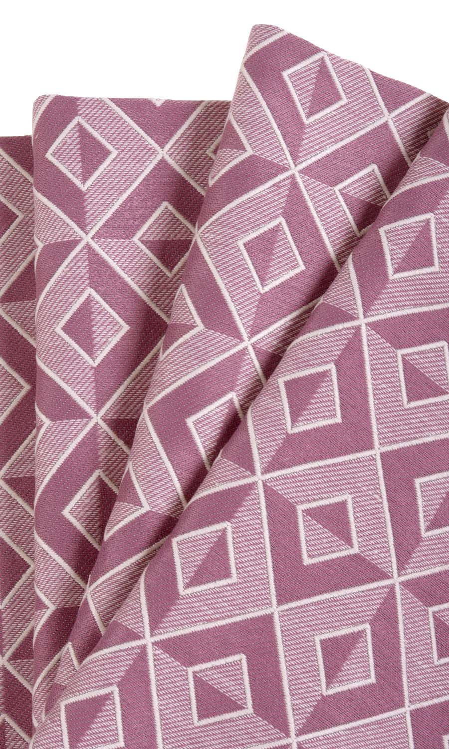 Diamond Patterned Jacquard Home Textile Fabric Material By the Metre (Pink)