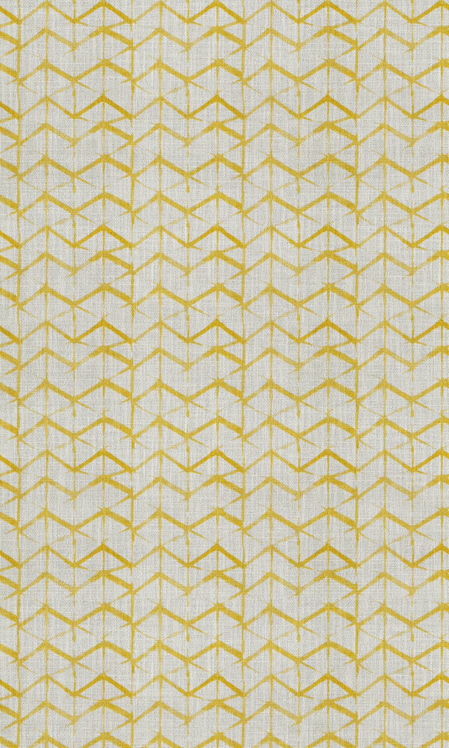 Geo Print Fabric Material By the Metre (Eggshell White/ Yellow)