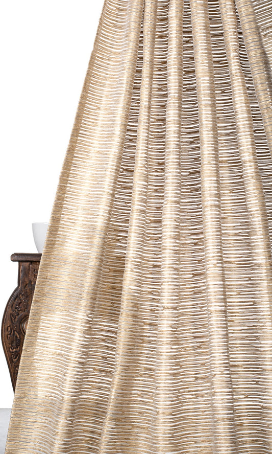 Striped Sheer Blinds (Peanut Brown)