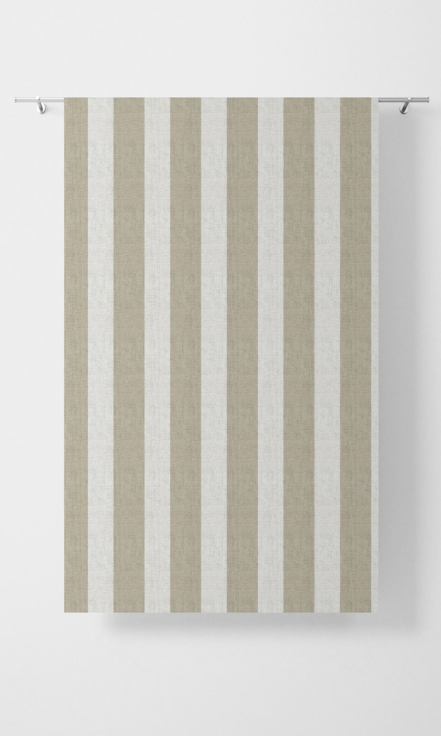 Striped Print Home Textile Fabric Material Sample (Beige/ White)