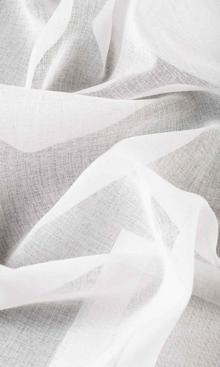Plain Sheer Window Treatments Fabric By the Metre (White)