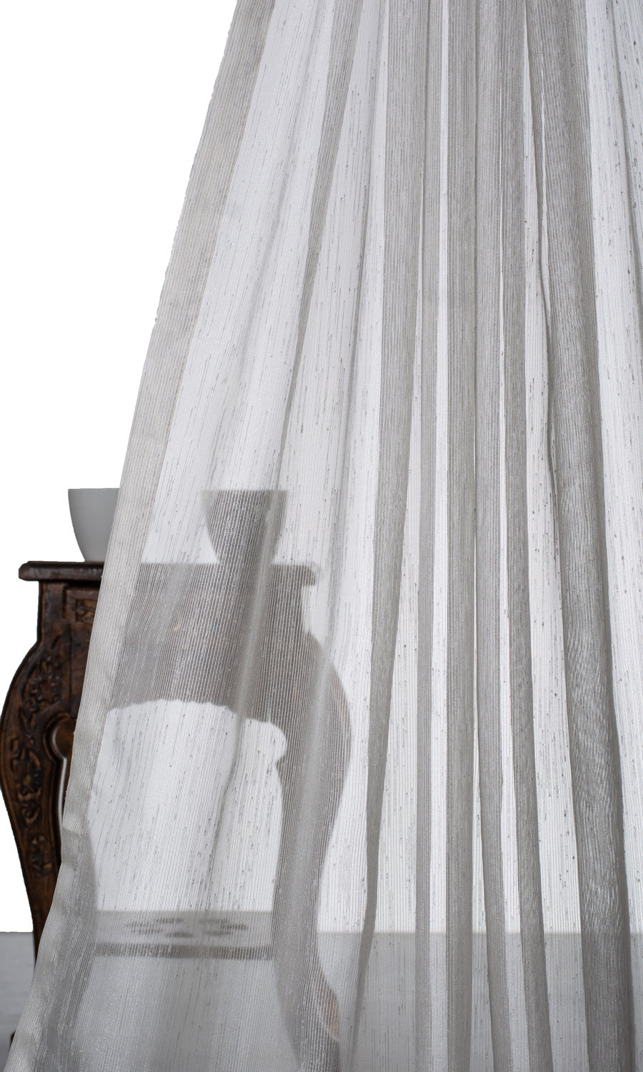 Sheer Fabric Blinds (Silver-Gray) for Living, Bedroom, Kitchen, Bathroom