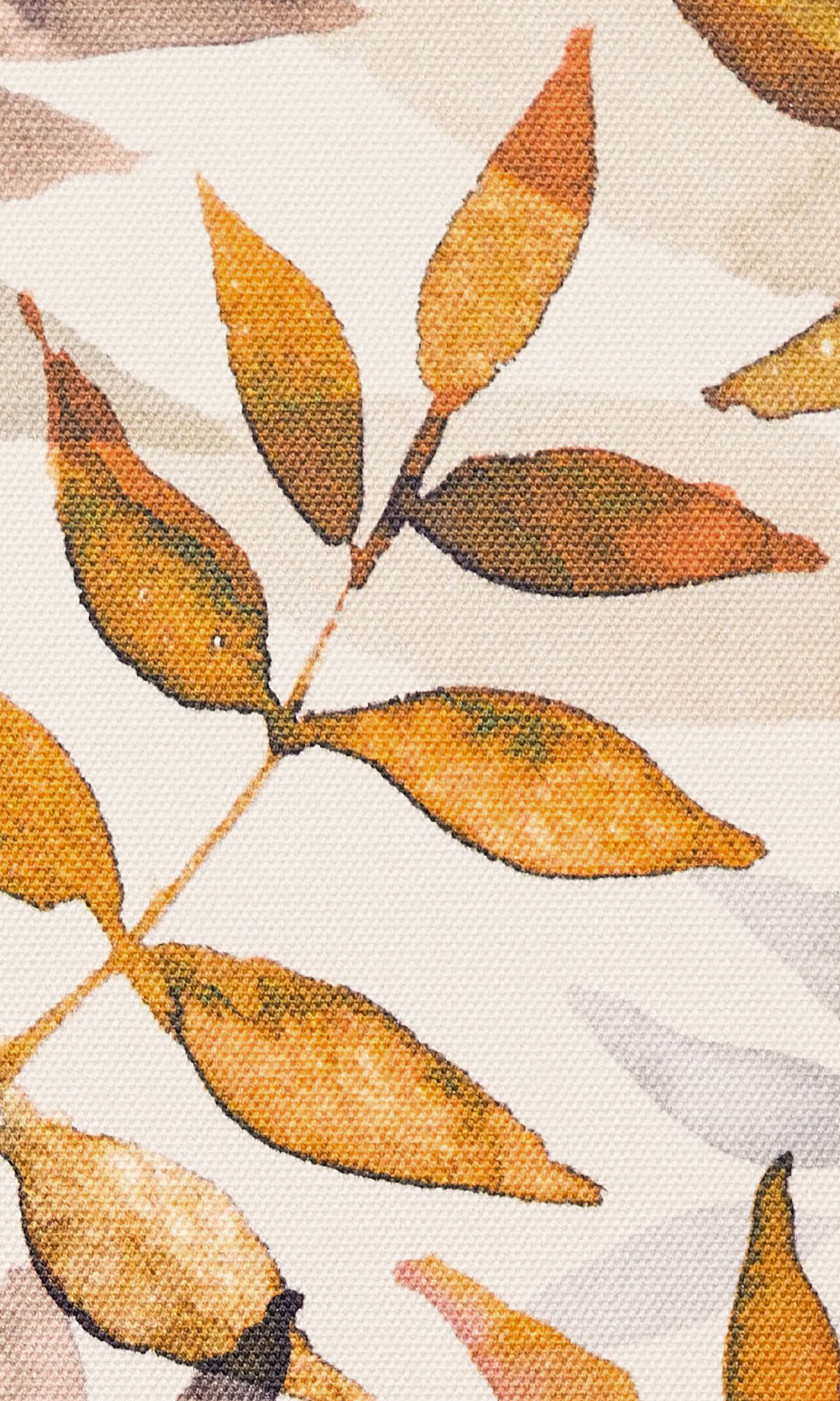 Floral Cotton Flat, Plain, Fake, Faux, European Relaxed Roman Blinds (Orange/ Gray/ Brown)