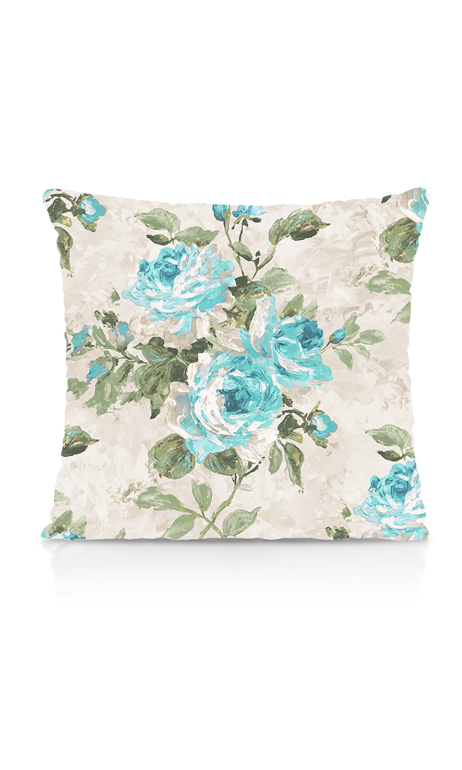Floral Dimout Free Fabric Material Sample (Blue/ White/ Green)
