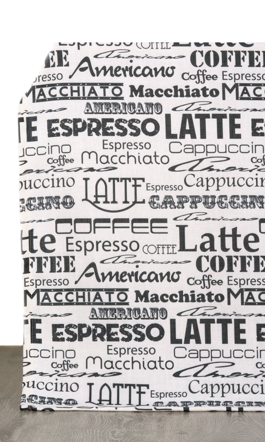 Coffee Theme Printed Shades (White/ Black)