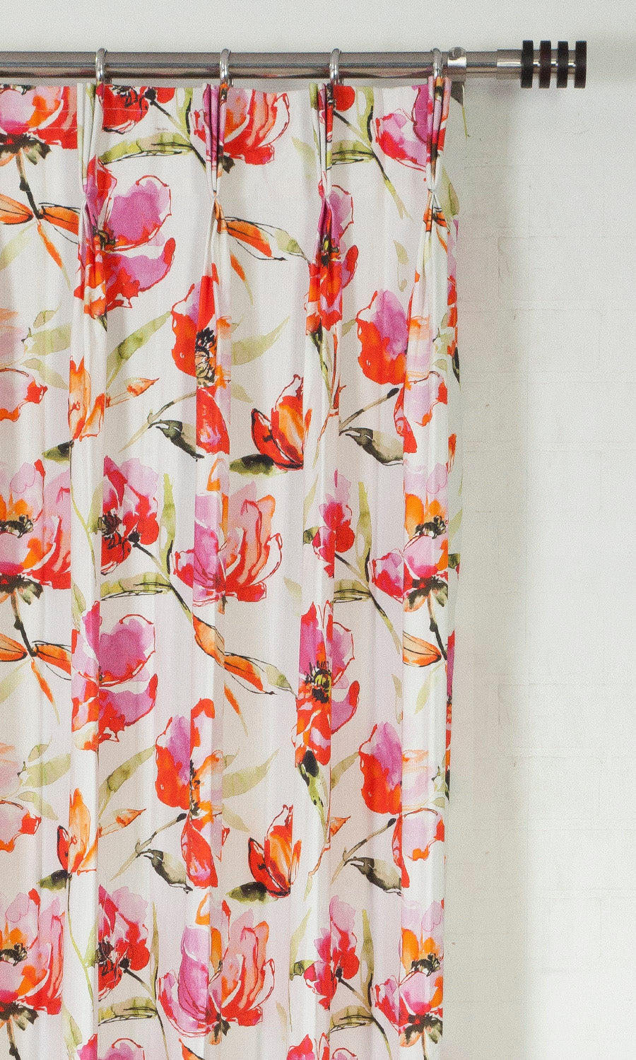 Floral Cotton Home Textile Fabric Material Sample (Pink/ Purple)