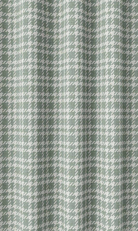 Checkered Home Décor Fabric By the Metre (Duck Egg Blue)