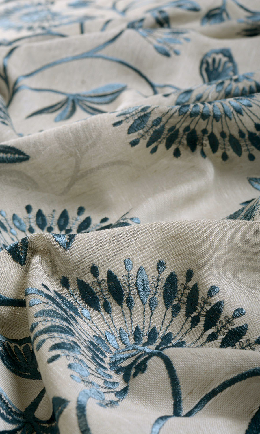 Semi-Sheer Any Size Style Roman Blinds (Beige/ Teal)