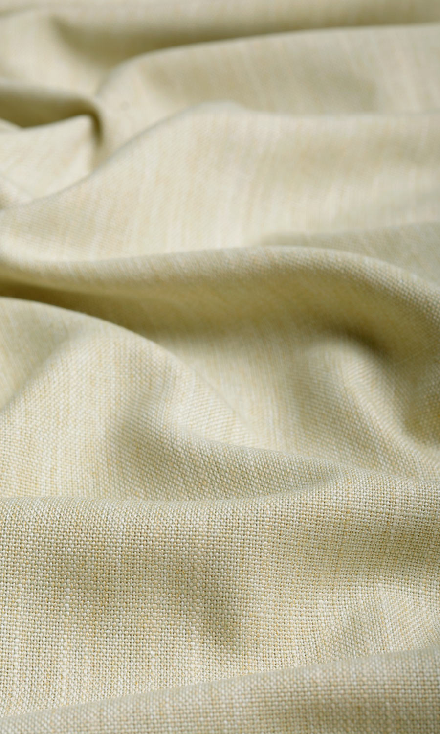 Plain Linen Texture Home Textile Fabric Material Sample (Pale Yellow-Green)