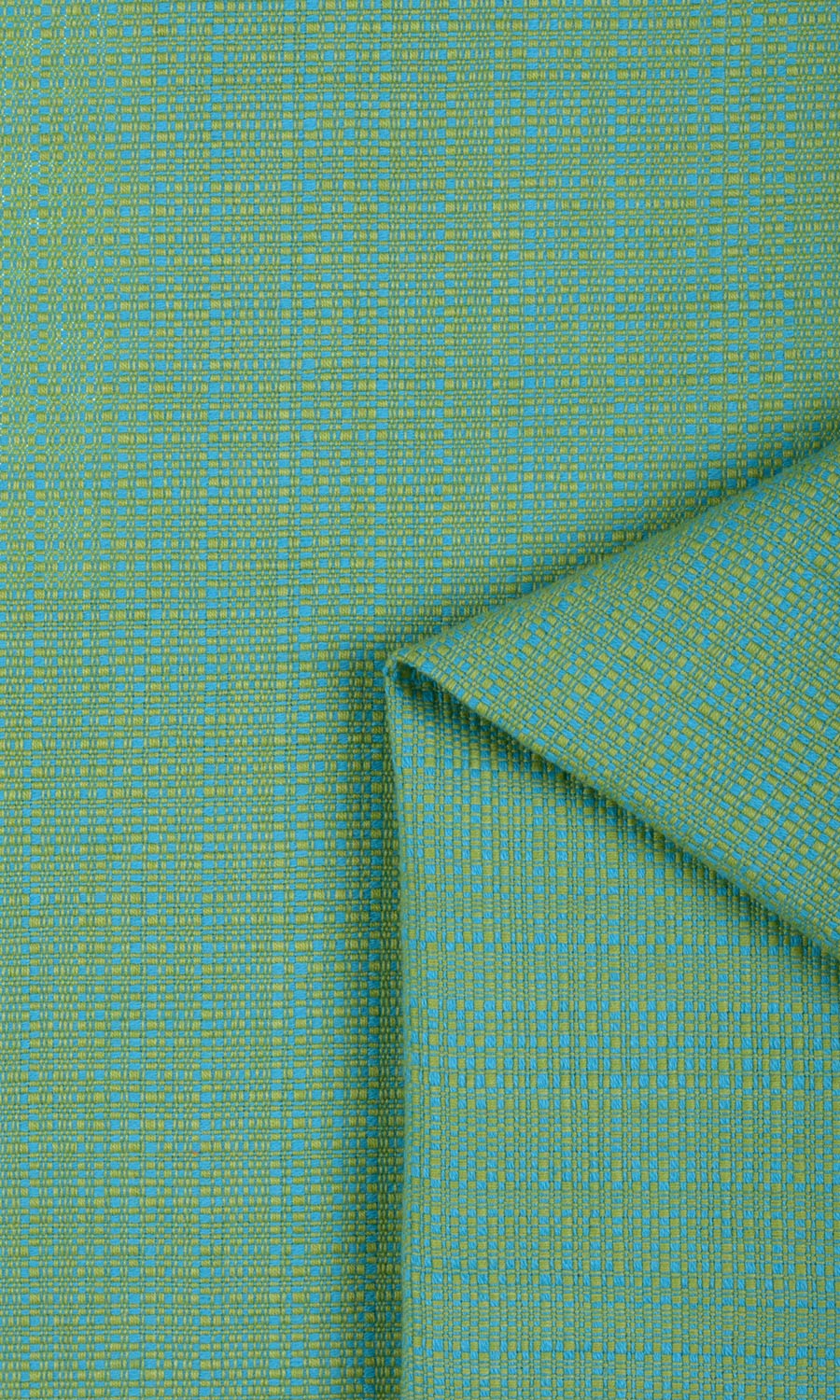 Cotton Made-to-Measure Roman Blinds (Green-Blue)