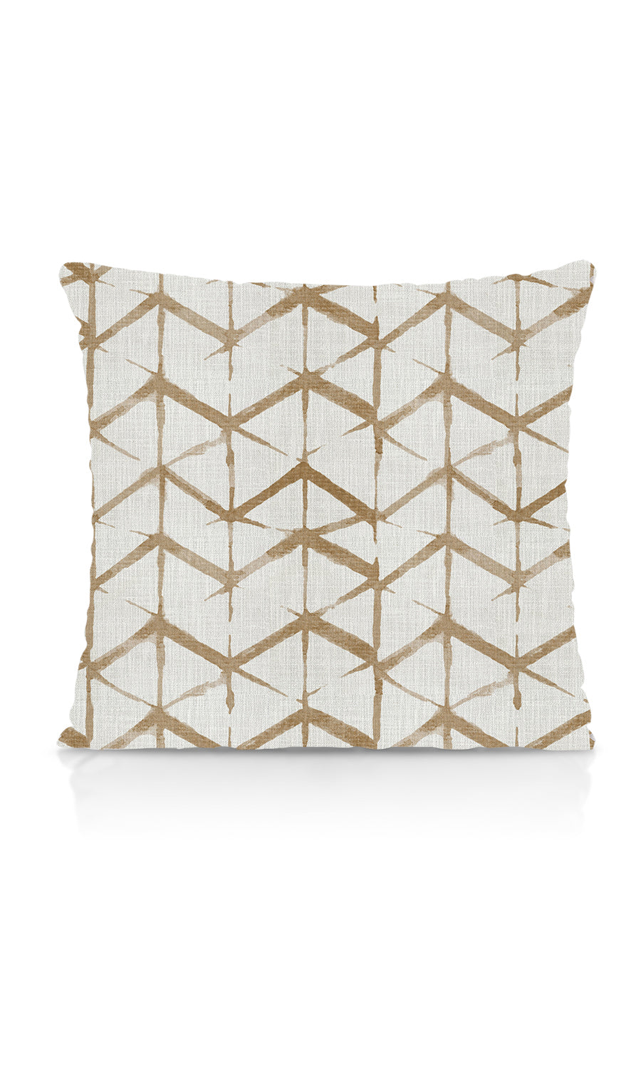 Geo Print Home Textile Fabric Material By the Metre (Eggshell White/ Pale Brown)