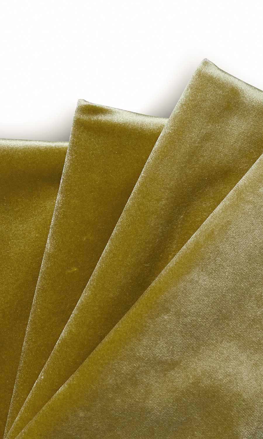 Velvet Home Textile Fabric Material Sample (Green)