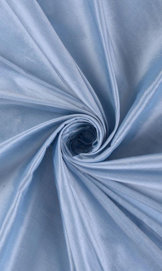 Shantung Silk Home Décor Fabric By the Metre (Steel Blue)