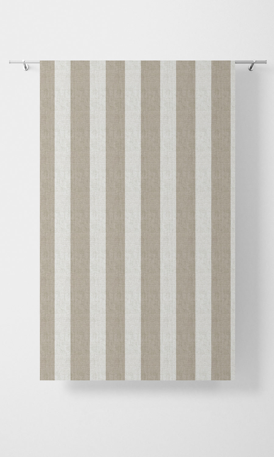 Modern Striped Print Free Fabric Material Sample (Beige/ Grey)
