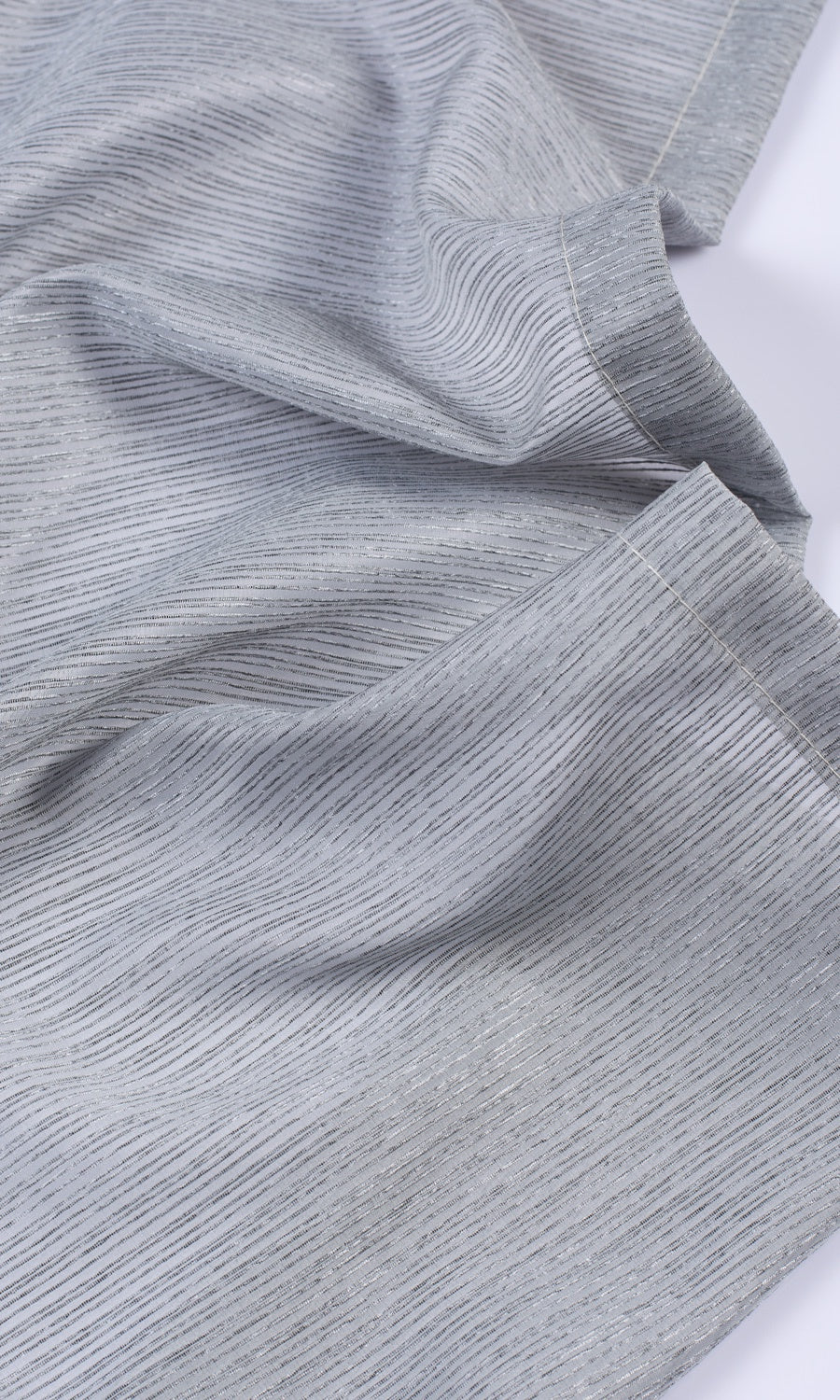 Striped Sheer Roman Blinds & Window Shades (Silver Grey)