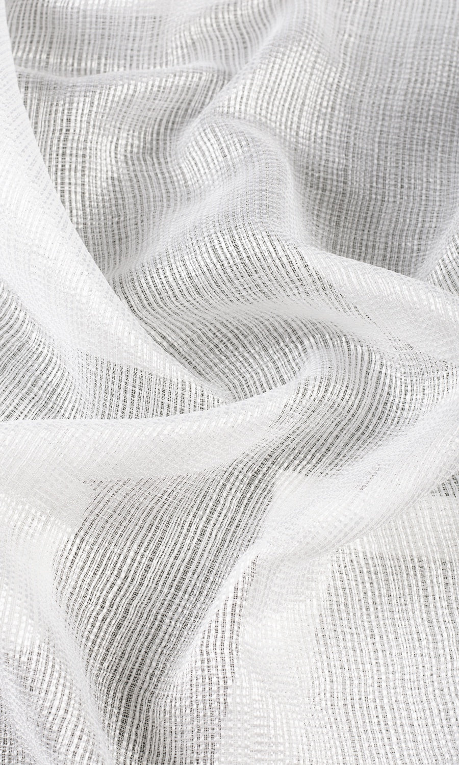 Textured Striped Sheer Made-to-Measure Roman Blinds (White)