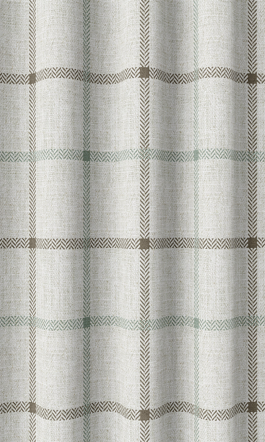 Check Patterned Home Décor Fabric Sample (Parchment White/ Blue)