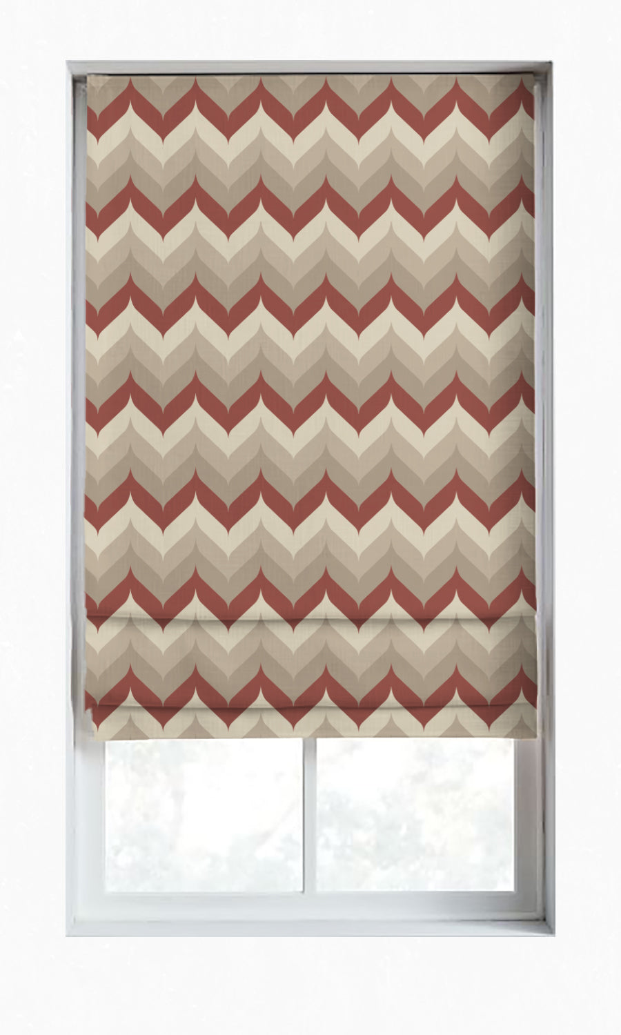 Dimout Window Treatments Fabric Sample (Red/ Beige/ Pale Grey)