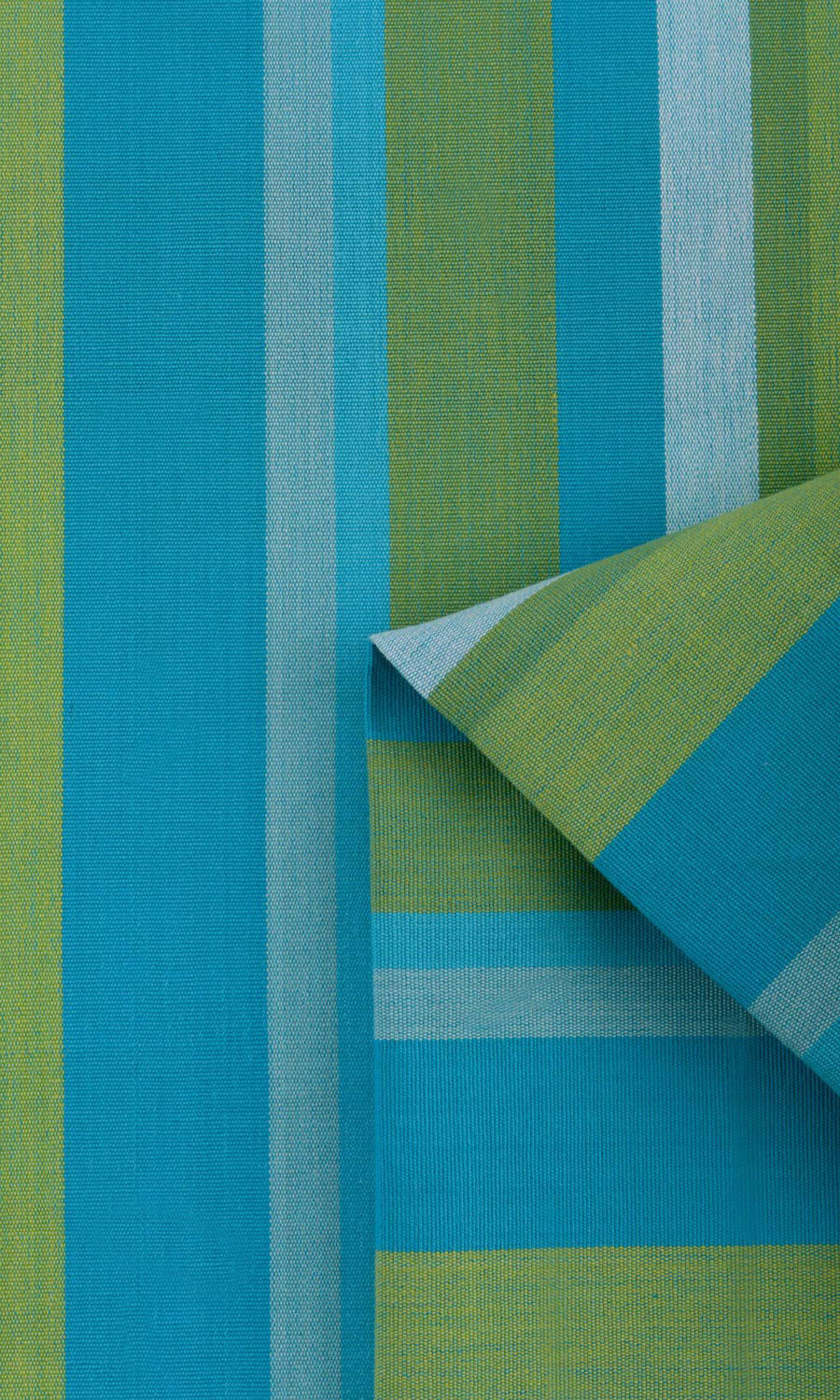 Cotton Window Treatments Fabric Sample (Green/ Blue)