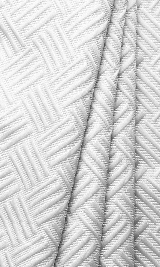Silk Blend Home Décor Fabric By the Metre (Cotton White)