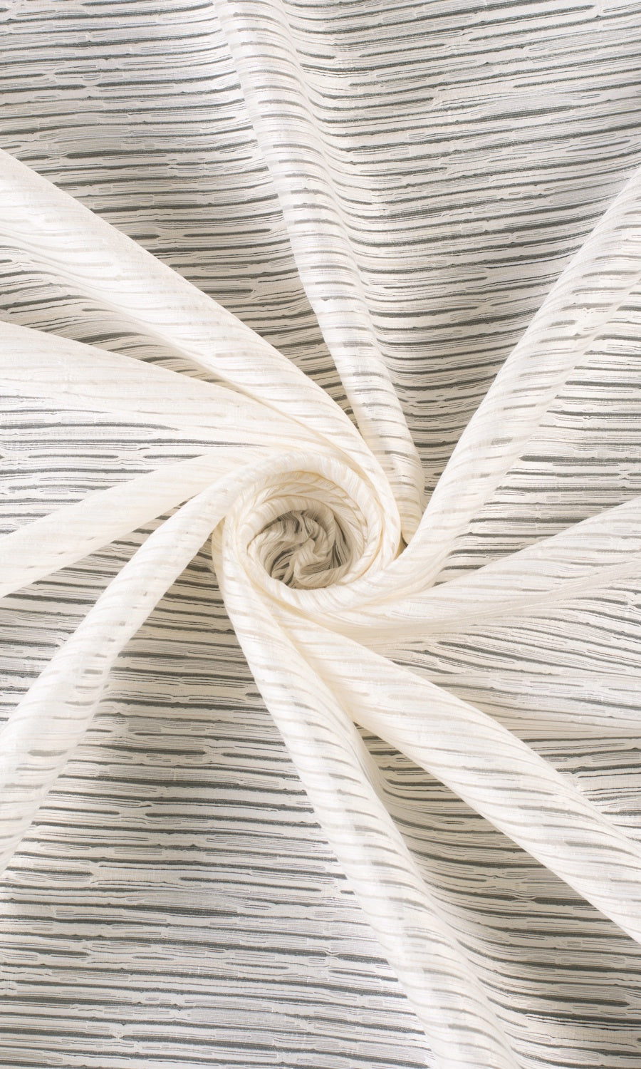 Striped Sheer Roman Blinds & Window Shades (Cream)