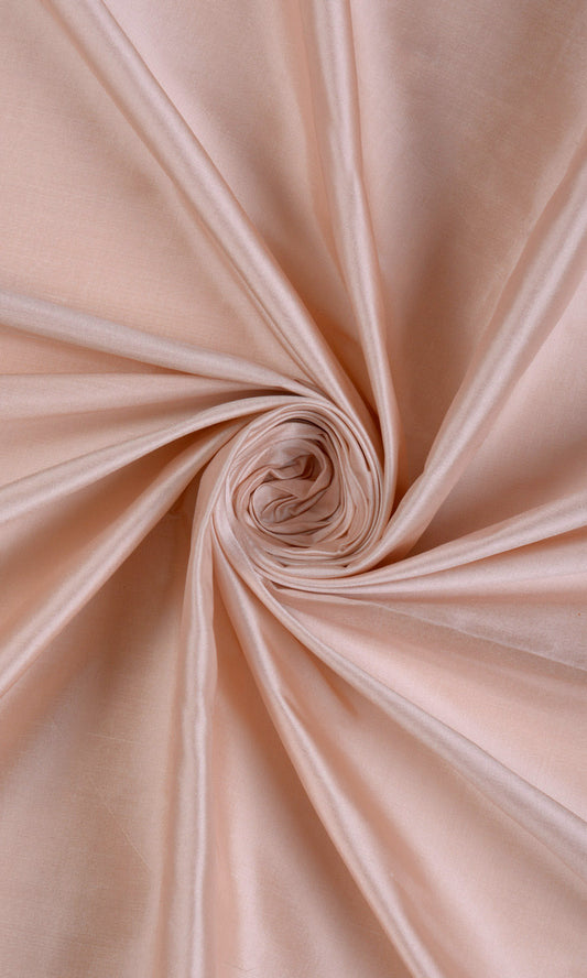 Shantung Silk Home Décor Fabric By the Metre (Blush Pink/ Peach)