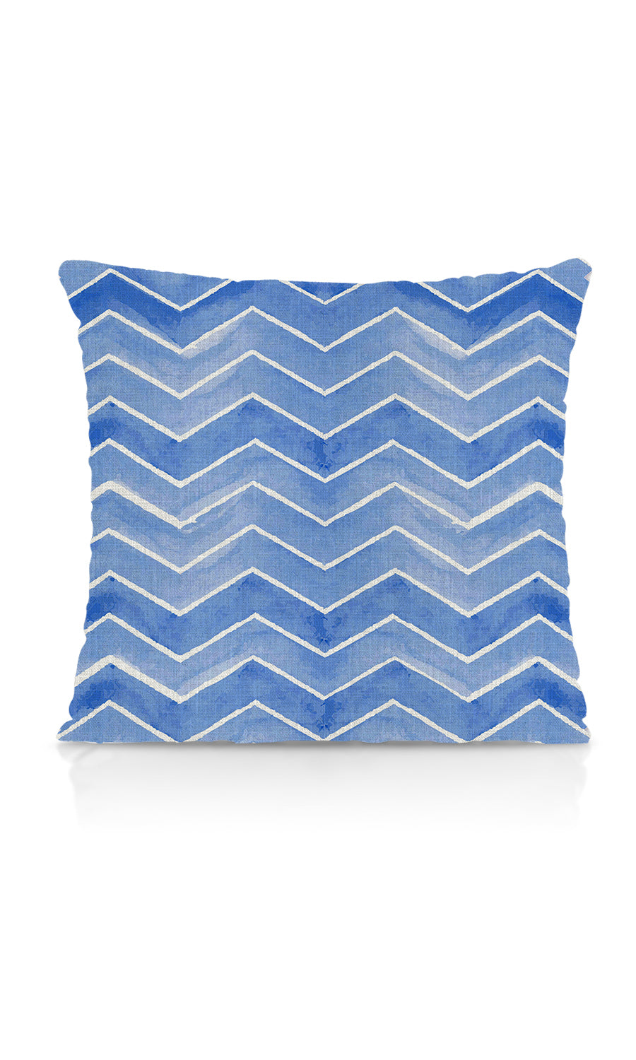 Chevron Print Flat, Plain, Fake, Faux, European Relaxed Roman Blinds (Eggshell White/ Blue)