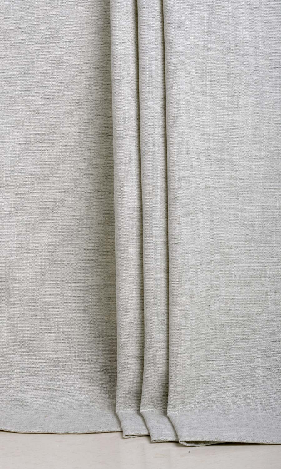 Plain Linen Textured Fabric Sample for Roman Blinds & Shades (Smoke White)