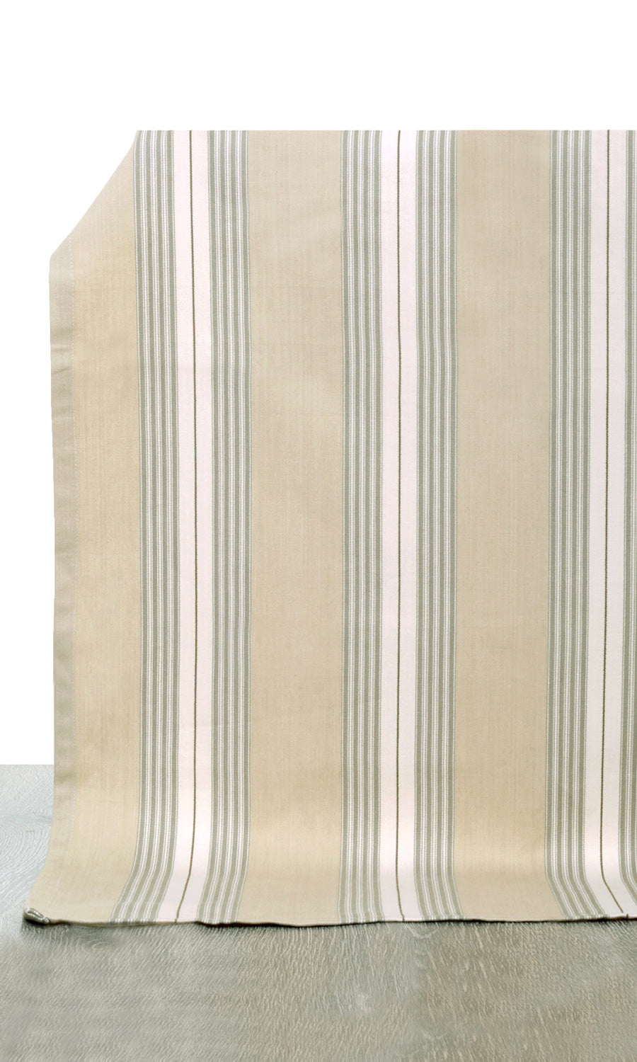 Cotton Window Treatments Fabric Sample (Beige/ White)