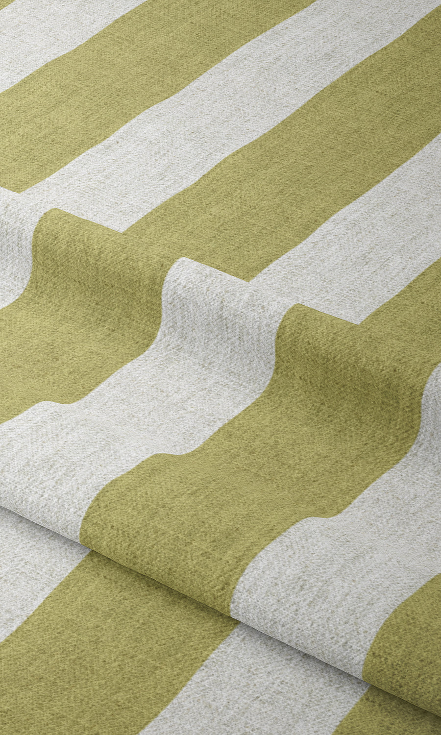 Geometric Print Home Textile Fabric Material By the Metre (Green/ White)