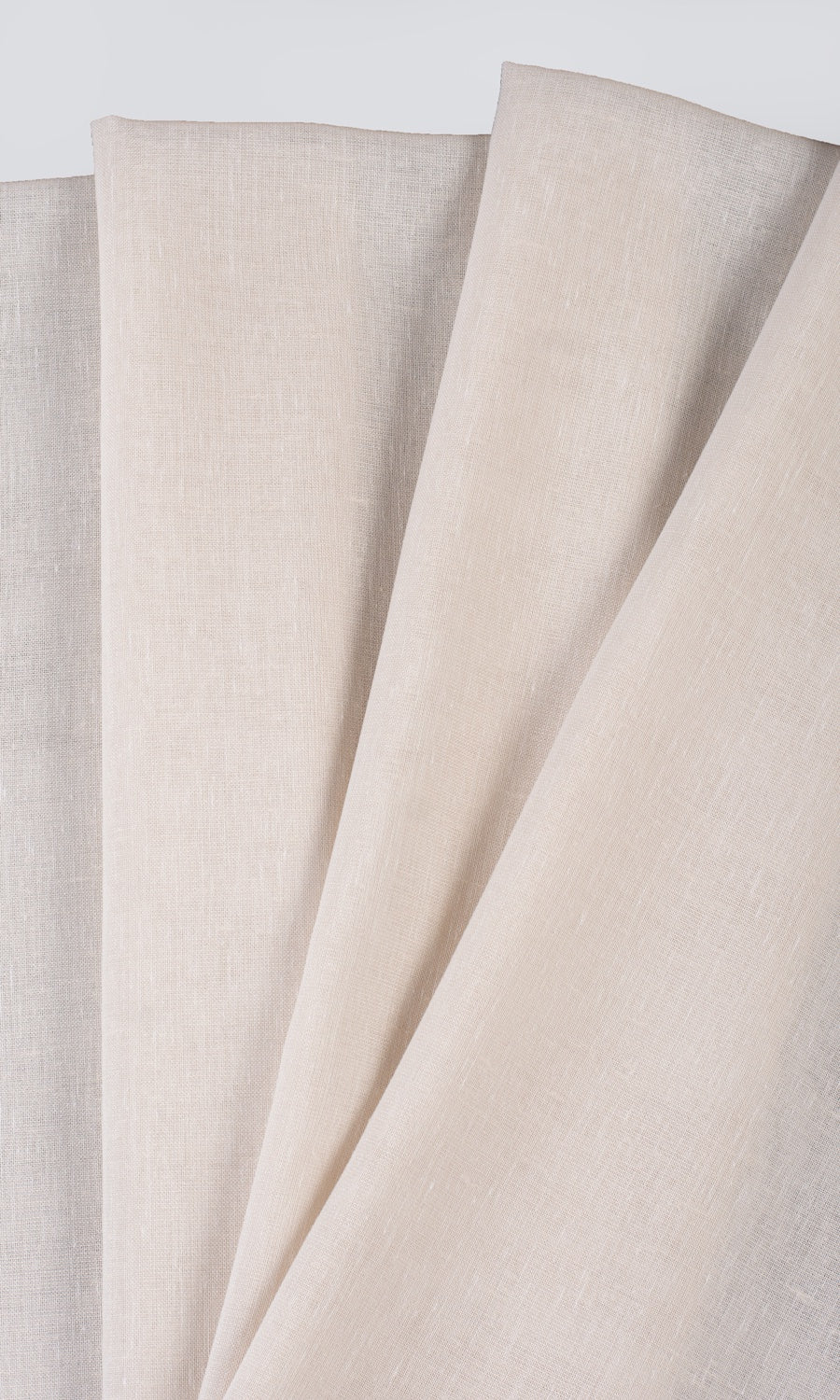 Plain Sheer Roman Blinds (Parchment White) Extra Long Short Wide