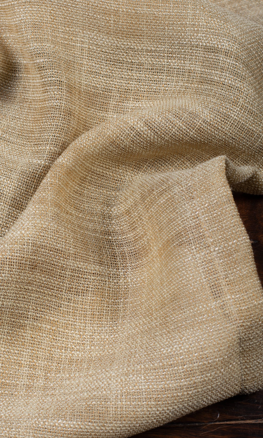 Textured Sheer Made-to-Measure Roman Blinds (Mustard Beige)