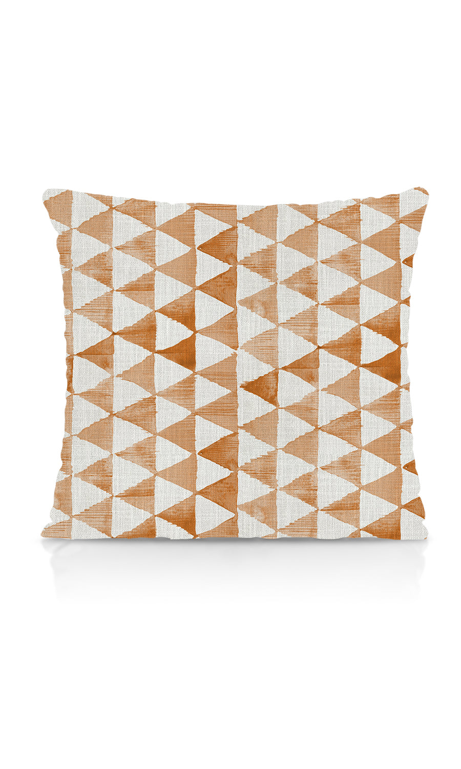 Geo-Print Home Textile Fabric Material Sample (White/ Burnt Orange)