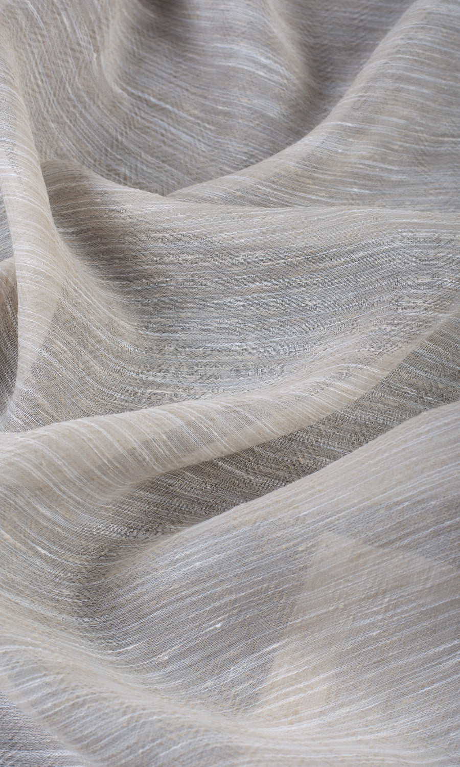 Textured Sheer Flat, Plain, Fake, Faux, European Relaxed Roman Blinds (Greige/ Cream)