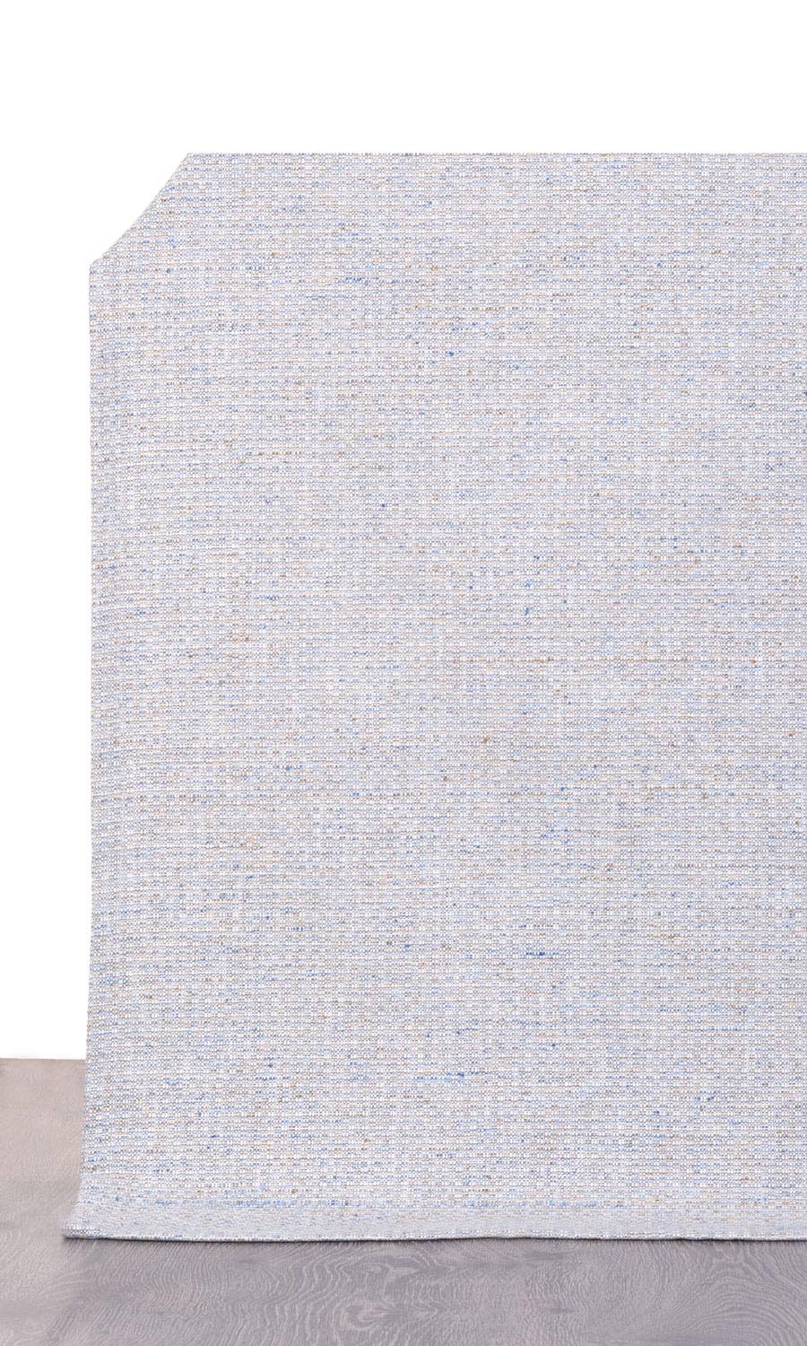 Textured Poly-Cotton Window Treatments Fabric Sample (Gray/ White)