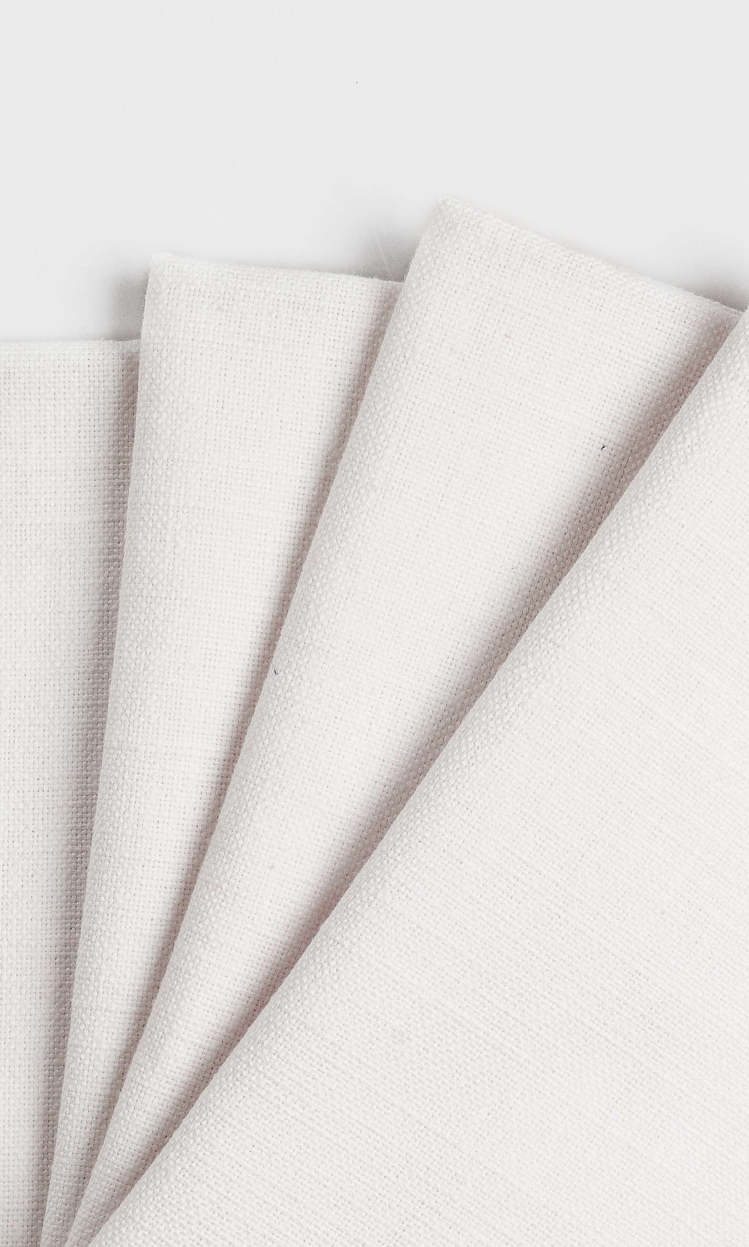 Linen Fabric Blinds (White) for Living, Bedroom, Kitchen, Bathroom
