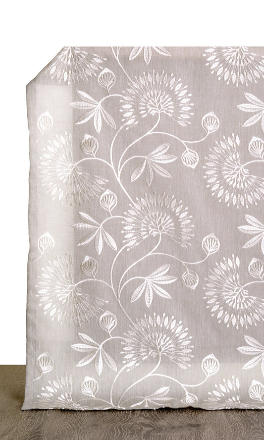 Semi Sheer Roman Shades (Warm Gray/ White)