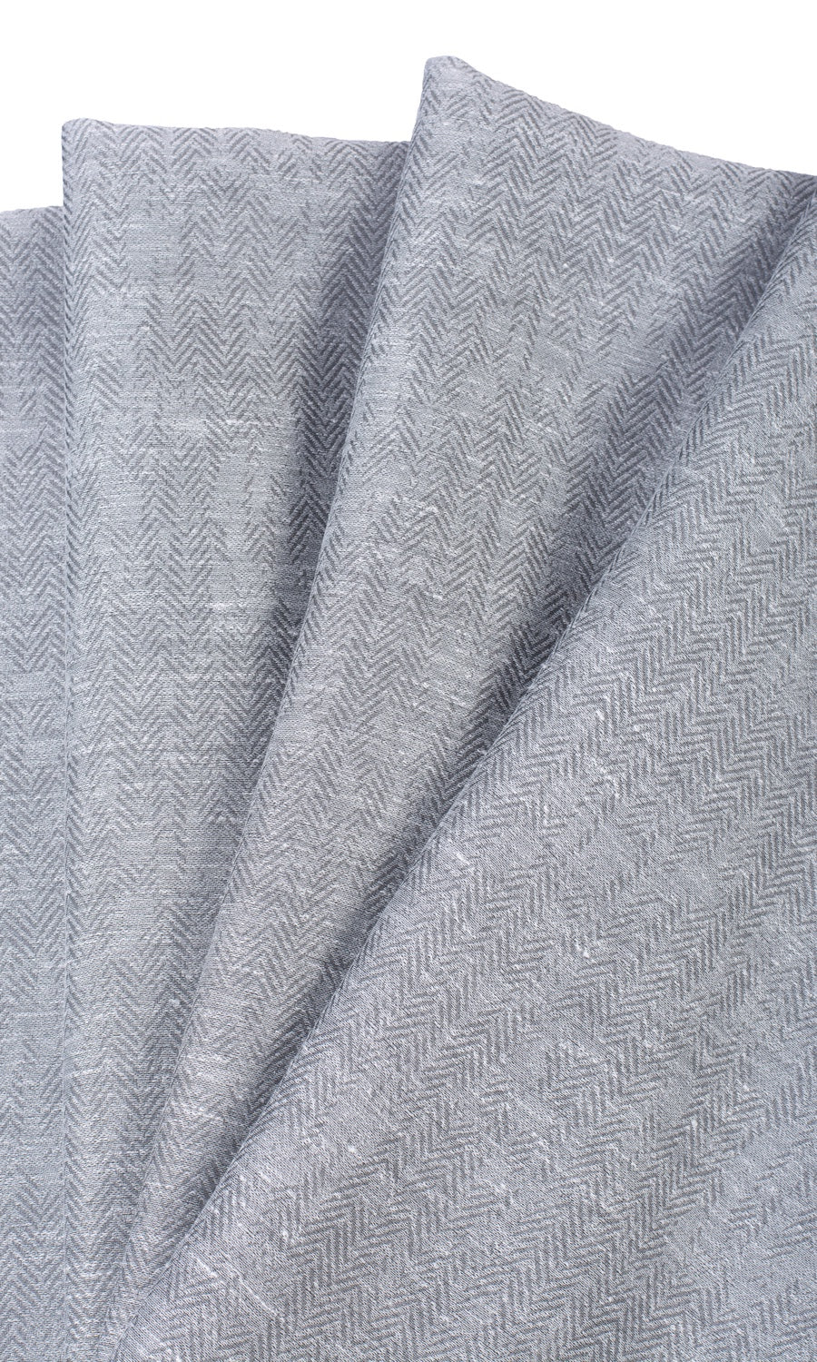 Chevron Textured Sheer Any Size Style Roman Blinds (Cool Grey)