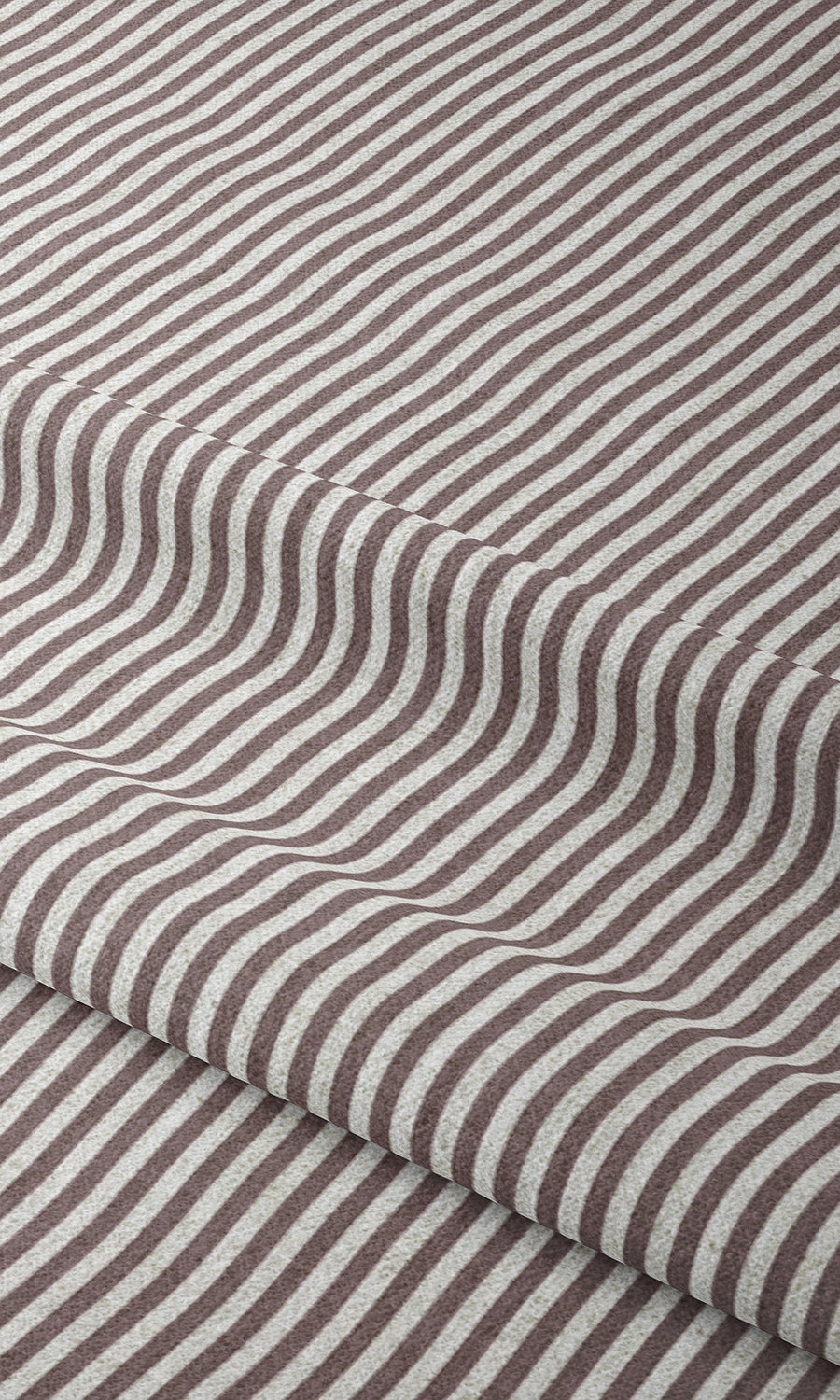 Striped Print Home Textile Fabric Material Sample (Plum Purple)