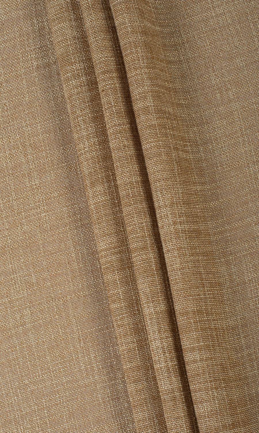 Textured Sheer Home Textile Fabric Material Sample (Peanut Brown)
